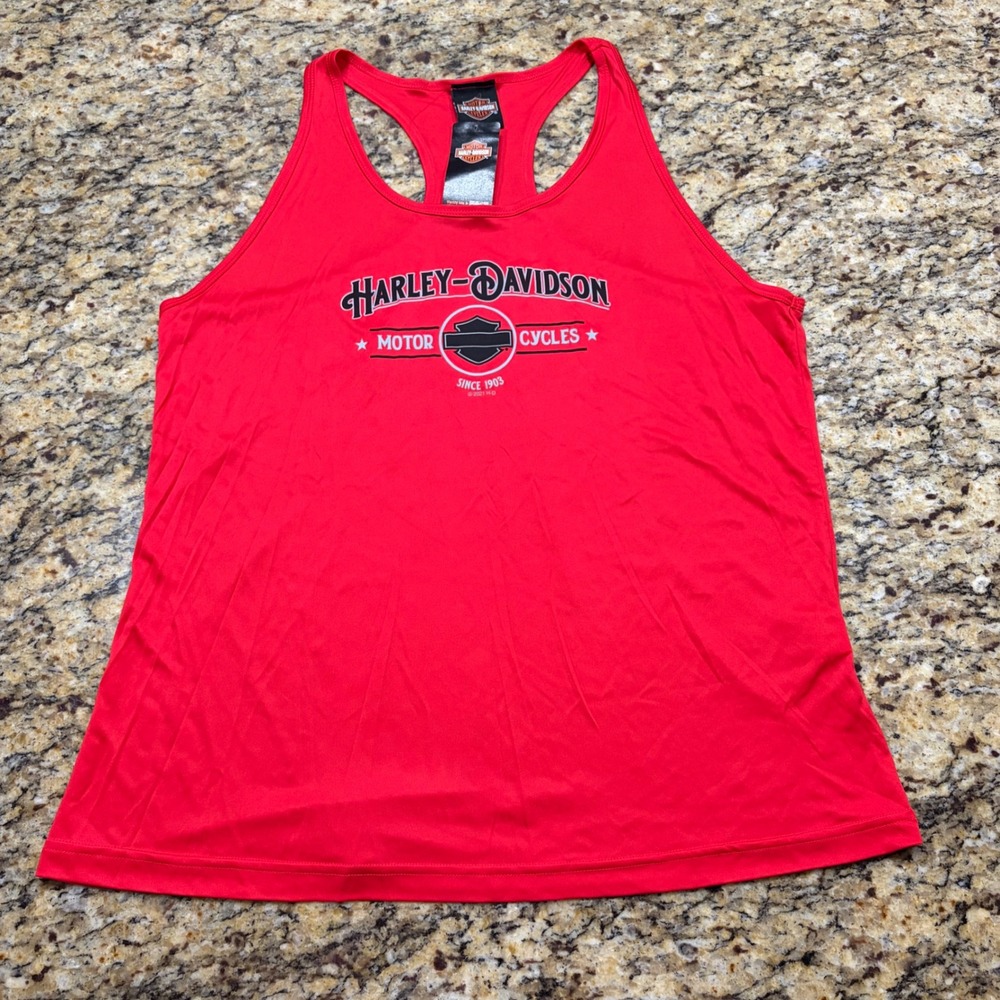 Harley-Davidson Deadwood South Dakota Red Racerback Tank Top XL Womens ws